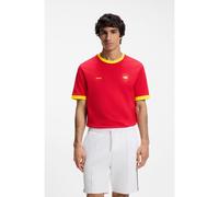 BOSS Stretch-cotton T-shirt with country flag and logo - Style TS_BB BC Lux Tee, 50562134 Spain M