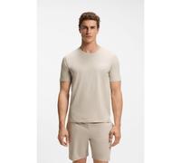 BOSS Stretch-cotton T-shirt with embroidered logo - Style Mix&Match T-Shirt R, 50515312 Light Grey 4XL