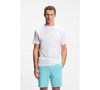 BOSS Stretch-cotton T-shirt with jacquard tape - Style TS_Union Tape, 50564121 White XXXL
