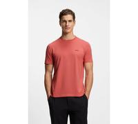 BOSS Mens Tee Stretch-Cotton T-Shirt with Contrast Logo