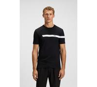 BOSS Stretch-cotton T-shirt with stripe and logo - Style Tee 2, 50501227 Black S