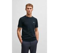 BOSS Stretch-cotton T-shirt with stripes and logo - Style Taul, 50521245 Dark Blue XS