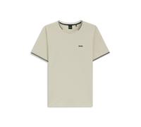 BOSS Stretch-cotton T-shirt with stripes and logo - Style Taul, 50521245 Light Beige S