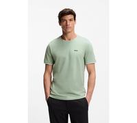 BOSS Mens Taul Stretch-Cotton T-Shirt with Logo and Stripes