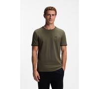 BOSS Stretch-cotton T-shirt with stripes and logo - Style Taul, 50521245 Olive L