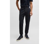 BOSS Stretch-cotton tracksuit bottoms with cuffed hems - Style H-Lamont 101, 50532772 Dark Blue XXXL