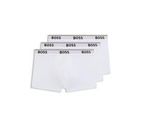 BOSS Stretch-cotton trunks with repeat logos - Style Trunk 3P Power, 50475274 White XXL