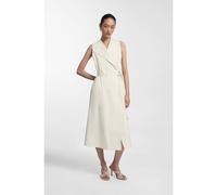 BOSS Stretch-cotton wrap dress with adjustable belt - Style Dimosa2, 50557446 Natural 8