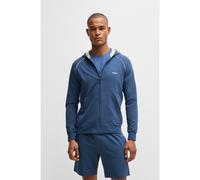 BOSS Stretch-cotton zip-up hoodie with contrast piping - Style Mix&Match Jacket H, 50515313 Blue S