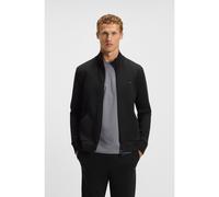 BOSS Zip-up sweatshirt in stretch cotton with hidden pocket - Style Skaz, 50506152 Black S