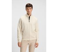 BOSS Stretch-cotton zip-up sweatshirt with logo print - Style Skaz, 50506152 Natural XXL