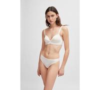 BOSS Stretch-jersey triangle bra with logo straps - Style TRIANGLE PADDED CI, 50502739 White XL