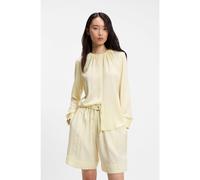 BOSS Stretch-silk blouse with gathered details - Style Banorah, 50571073 Light Yellow 14