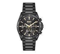 BOSS Strike 41mm Men's Chronograph Black IP Bracelet Watch