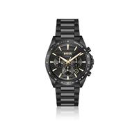 BOSS Strike Black-plated watch with tonal H-link bracelet - Style STRIKE, 58565037 Black pcs.