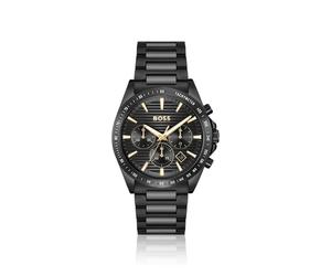 BOSS Strike Black-plated watch with tonal H-link bracelet - Style STRIKE, 58565037 Black pcs.