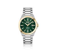 BOSS STRIKE Gold- and silver-tone watch with green grooved dial - Style STRIKE, HB1514173 Silver pcs.
