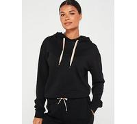 BOSS Women's CP Stripe_Hoodie Loungew Sweatshirt, Black1, L