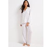 BOSS Stripe Long Pyjama Set, Beige, Size Xl, Women Beige