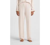 BOSS Striped pyjama bottoms with logo trim - Style Twill_Pants, 50557120 Light Beige S