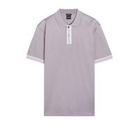 Boss Striped-trim Cotton Polo Shirt - Light Purple - M