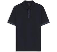 BOSS STRIPED TRIM MERCERISED-COTTON POLO SHIRT