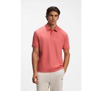 BOSS Striped-trim polo shirt in interlock cotton - Style PL_Cord Paddy, 50570008 Coral M
