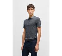 BOSS Structured-cotton slim-fit polo shirt with contrast collar - Style H-Pitton 145, 50536853 Dark Blue M