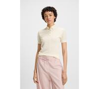BOSS Structured knit sweater with polo collar - Style Fointa, 50540384 White M