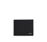 BOSS Structured trifold wallet with polished logo lettering - Style Northon_Trifold, 50568401 Black pcs.