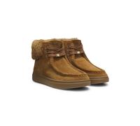BOSS Suede boots with faux-fur collar - Style Kieran_Hito_sdfr, 50573864 Brown 5