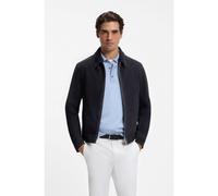 BOSS Suede leather jacket with zip closure - Style H-Malbano7, 50563869 Dark Blue 40R