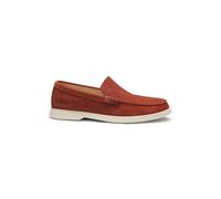 BOSS Mens Sienne Loaf Suede Loafers with Embossed Logo Size 11