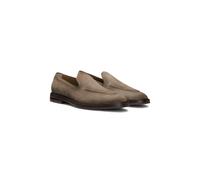 BOSS Suede loafers with leather piping - Style Cassian_Loaf_vpad, 50546956 Khaki 6