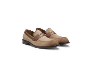 BOSS Suede loafers with leather trims - Style Tayil-L_Loaf_sdfslt, 50563098 Beige 10