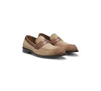 BOSS Suede loafers with leather trims - Style Tayil-L_Loaf_sdfslt, 50563098 Beige 10.5
