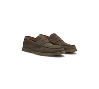 BOSS Suede loafers with logo penny trim - Style Sienne_Loaf_sdpe, 50568763 Olive 8