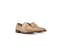 BOSS Suede loafers with penny trim - Style Limber_Loaf_sd, 50541729 Beige 12