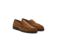 BOSS Suede loafers with ruched detail - Style Lycia_Mocc_SD, 50557678 Brown 7