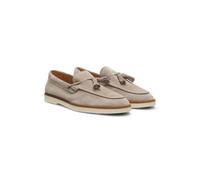 BOSS Suede loafers with tassel trim - Style Hedley_Loaf_sdts, 50568771 Khaki 11