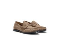 BOSS Suede moccasins with penny trim and embossed logo - Style Tevan_Mocc_sd, 50563161 Beige 6