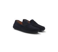 BOSS Suede moccasins with penny trim - Style Noel_Mocc_sdpeb, 50541750 Dark Blue 5
