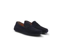BOSS Suede moccasins with penny trim - Style Noel_Mocc_sdpeb, 50541750 Dark Blue 8