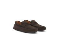BOSS Mens Noel Mocc Suede Moccasins with Penny Trim Size 10
