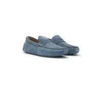 BOSS Suede moccasins with penny trim - Style Noel_Mocc_sdpeb, 50541750 Light Blue 8