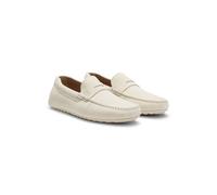 BOSS Suede moccasins with penny trim - Style Noel_Mocc_sdpeb, 50541750 White 12