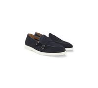 BOSS Suede monk shoe with contrast outsole - Style Sienne_Monk_sd, 50541760 Dark Blue 9