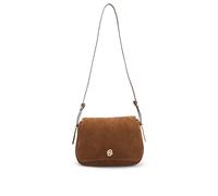 BOSS Suede saddle bag with Double B monogram - Style BOSS BEYOND Saddle S, 50557963 Brown pcs.