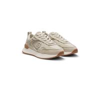 BOSS Suede trainers with Double B monogram - Style B Icon_Runn_stcsdcv, 50569213 Light Beige 3