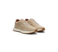 BOSS Suede trainers with perforations - Style Jonah_Runn_sdpf, 50567933 Beige 7